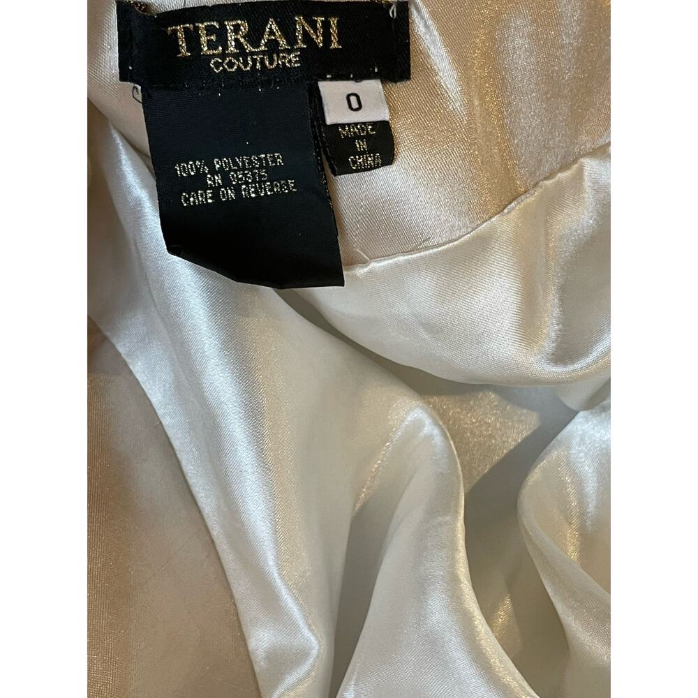 Terani Couture Rhinestone Colorful Floral Halter Neck Prom or Pageant gown Sz 0 - Picture 16 of 16